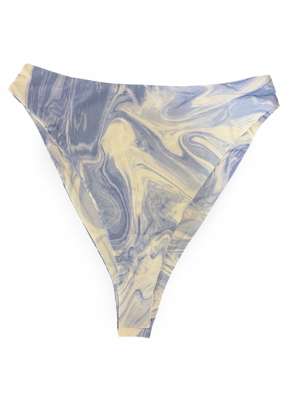 Naked Wardrobe Swim High Rise Marble Bikini Bottoms Small